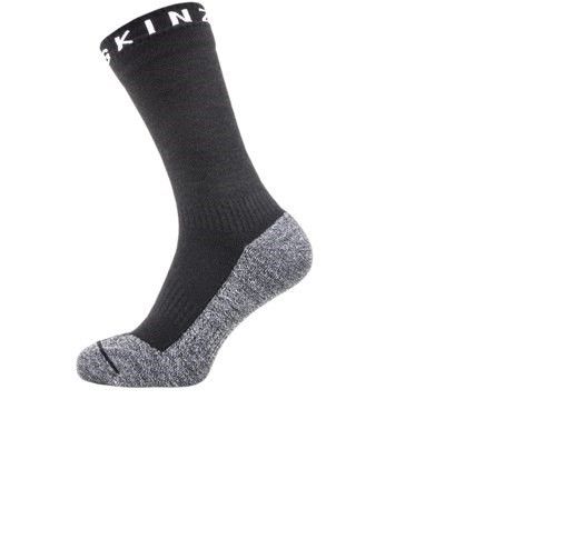 Sealskinz Soft Touch Mid Waterproof Socks (Black/Grey)