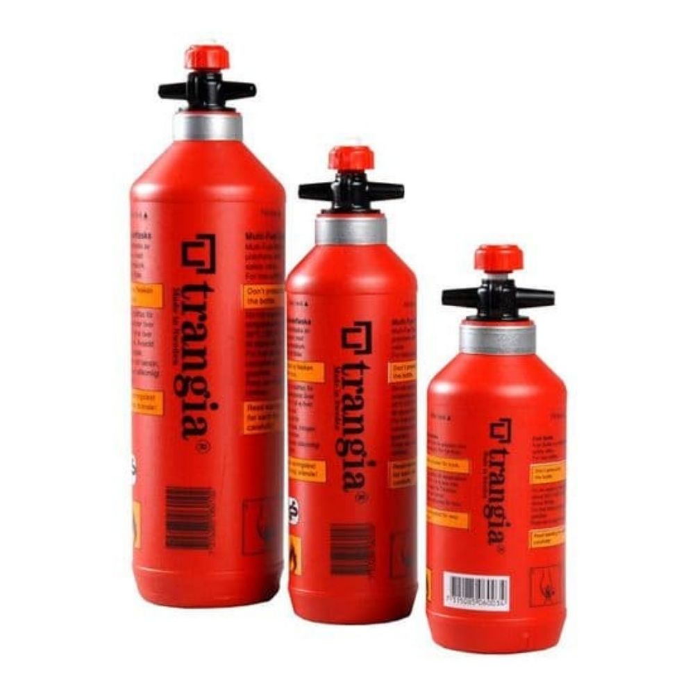 Trangia Fuel Bottles With Safety Valve – Red – 0.3, 0.5 and 1L