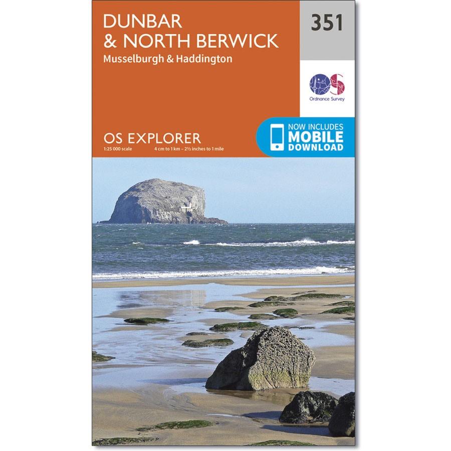 Ordnance Survey Explorer Map 351 Dunbar &North Berwick