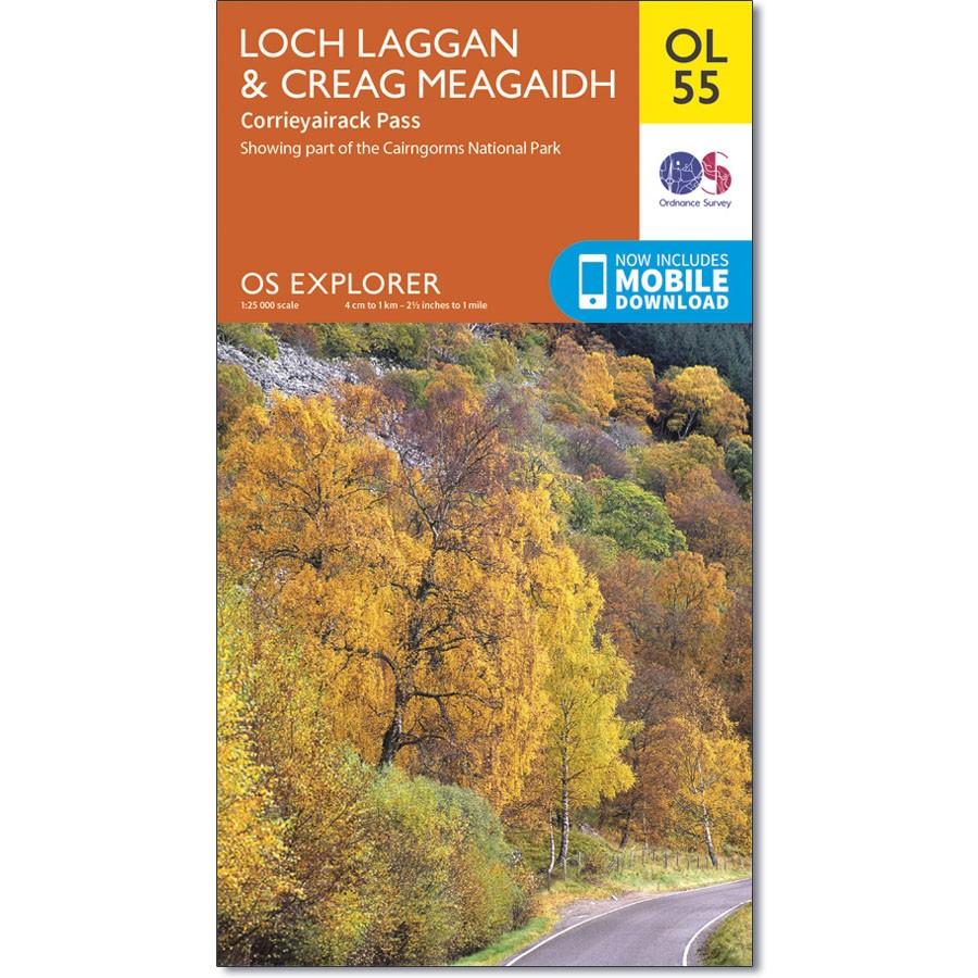 Ordnance Survey Map OL 55 Loch Laggan & Creag Meagaidh
