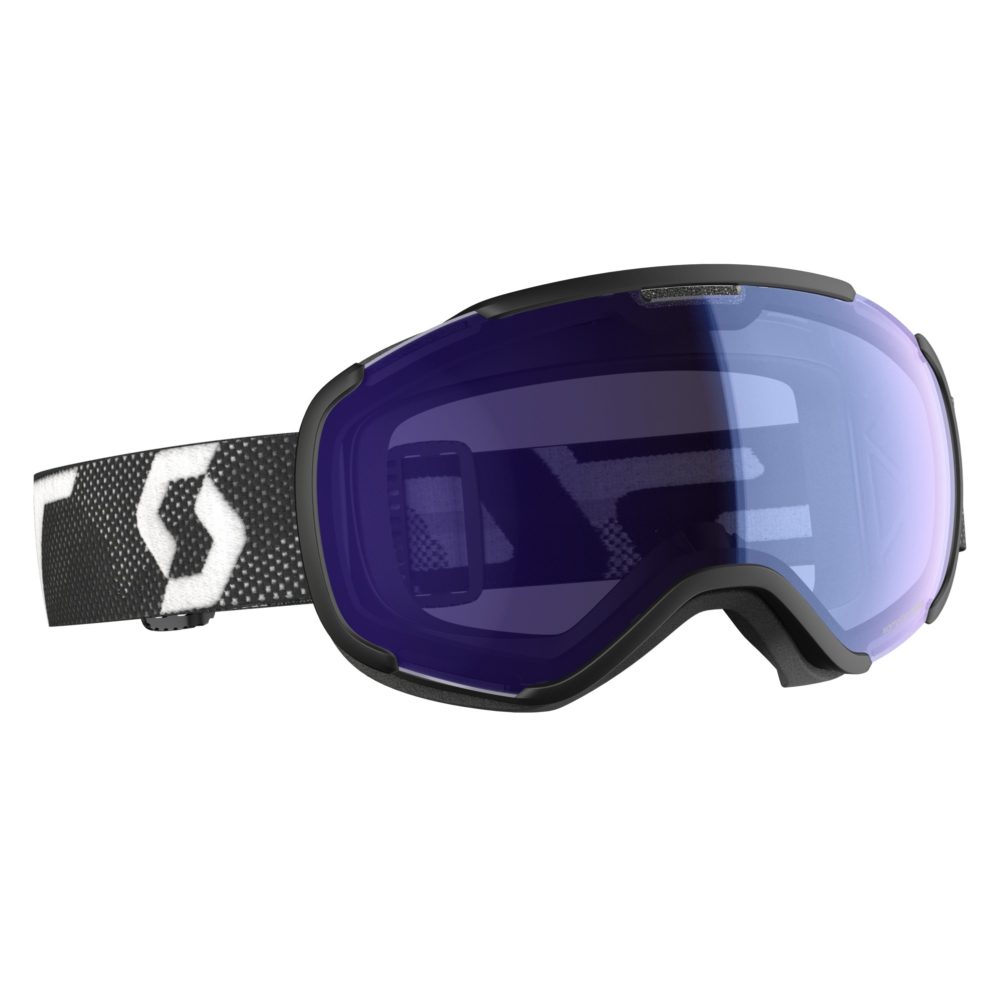Scott Faze II Snow Sports Goggles (Black/White) Illuminator Blue/Chrome