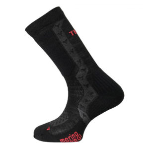 Teko Men's Ultralite Pro Merino Mountain Bike Socks (Black/Red)