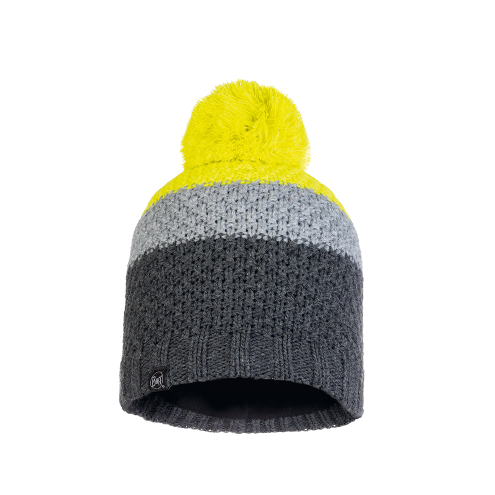 Buff Jav Knitted Hat (Grey/Yellow)