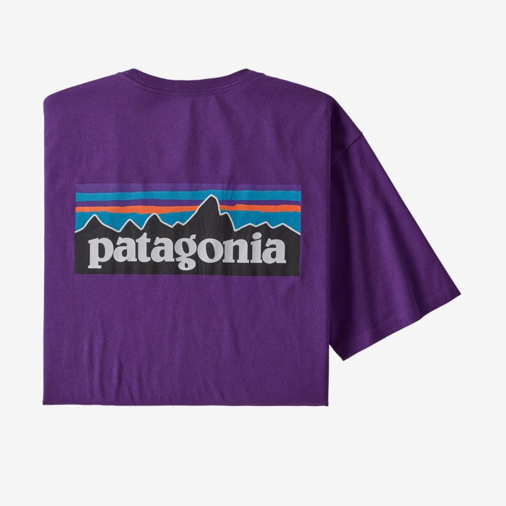 Patagonia Men's P-6 Logo Organic Tee (Purple)