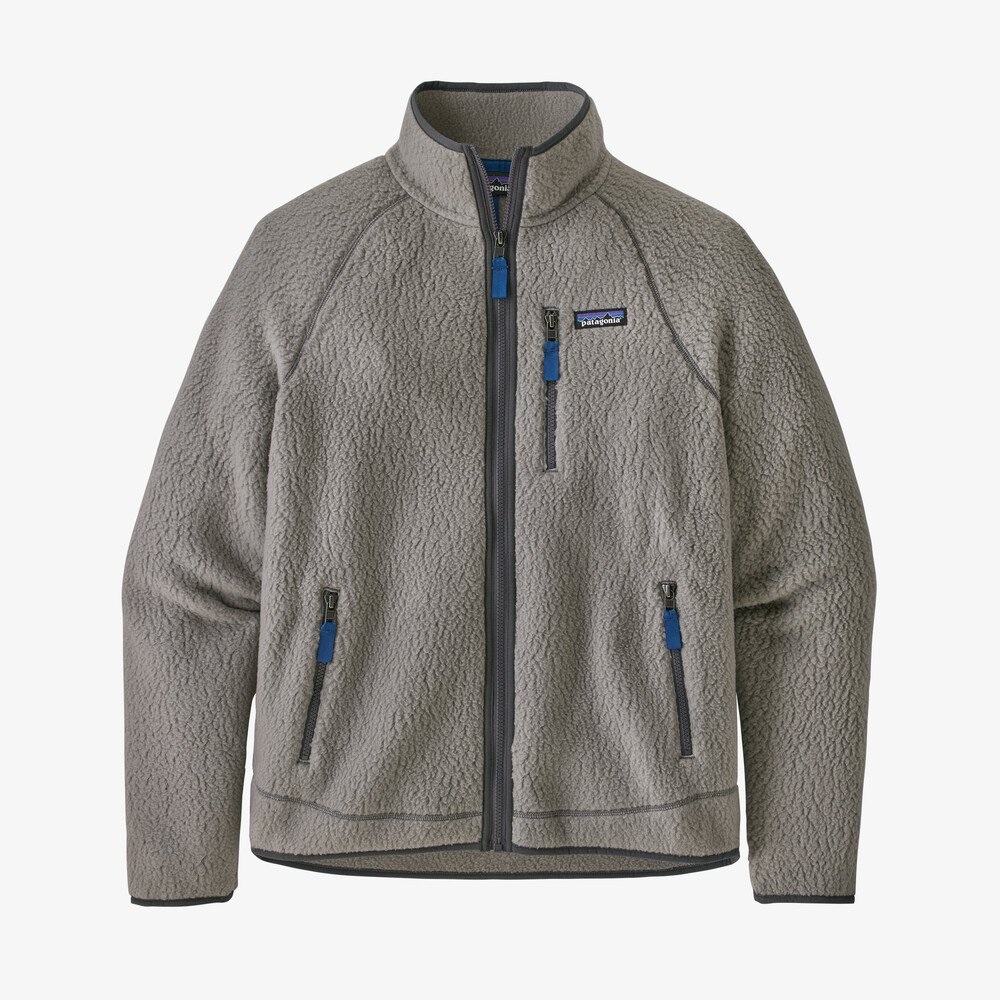 Patagonia Mens Retro Pile Fleece FZ Jacket (Feather Grey) | Medium