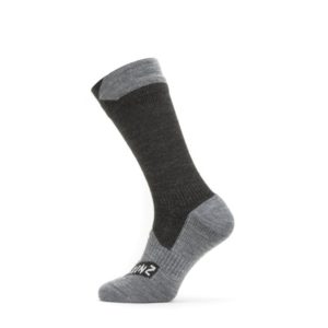 SealSkinz Waterproof All Weather Mid Length Sock (Black/Grey Marl)
