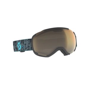 Scott Faze 11 Snow Sports Goggles - Light Sensitive Lens - Black/Cyan Blue - Bronze Chrome