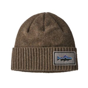 Patagonia Brodeo Beanie (Fitz Roy Trout Patch/Ash Tan)