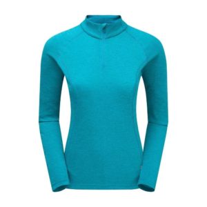 Montane Women's Dart Zip Neck Long Sleeve T-Shirt (Blue Ridge)