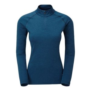 Montane Women's Dart Zip Neck T-Shirt (Narwhal Blue)