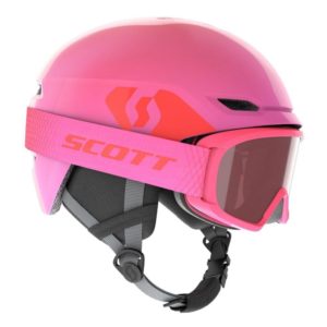 Scott Keeper 2 Junior Helmet + Junior Witty Goggle - Helmet & Goggle Package (High Viz Pink)