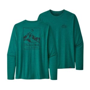 Patagonia Men's Long-Sleeved Capilene® Cool Daily Graphic Shirt (Borealis Green X-Dye)