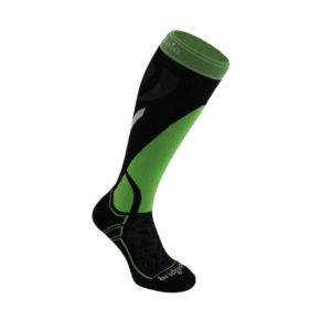 Bridgedale Men's Midweight Merino Performance Ski Socks (Black/Green)