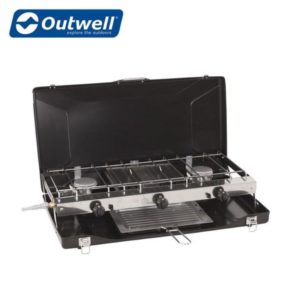 Outwell Appetizer Trio Double Burner Gas Stove With Grill