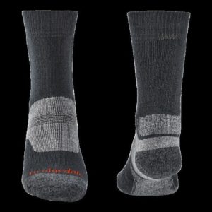 Bridgedale Men's Hike Midweight  Merino Performance Boot Merino Socks (Gunmetal)