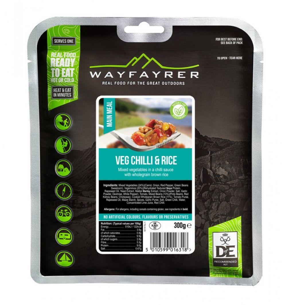 Wayfayrer Vegetable Chilli – Outdoor Camping Ready to Eat Meal Pouch