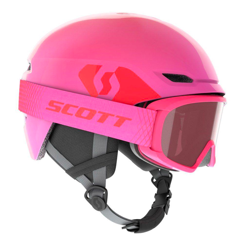 Scott Keeper 2 Junior Helmet + Junior Witty Goggle – Helmet & Goggle Package (High Viz Pink)