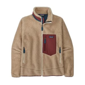 Patagonia Men's Classic Retro-X® Fleece Jacket (Dark Natural w/Sequoia Red)