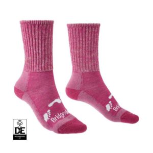 Bridgedale Hike All Season Junior Merino Comfort Boot Socks (Pink)