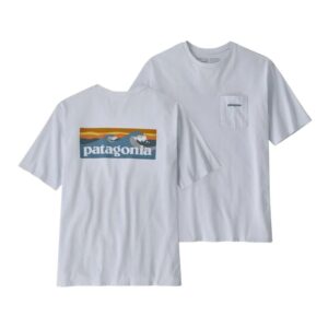Patagonia Men's Boardshort Logo Pocket Responsibili-Tee (White)