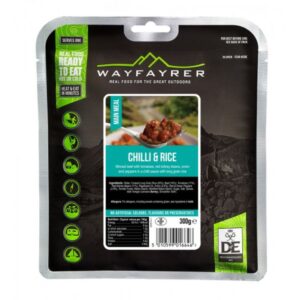 Wayfayrer Chilli Con Carne & Rice - Outdoor Camping Ready to Eat Meal Pouch