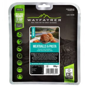 Wayfayrer Meatballs & Pasta - Outdoor Camping Ready to Eat Meal Pouch