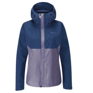 Rab Women’s Downpour Eco Waterproof Jacket (Patriot Blue/Purple Sage)