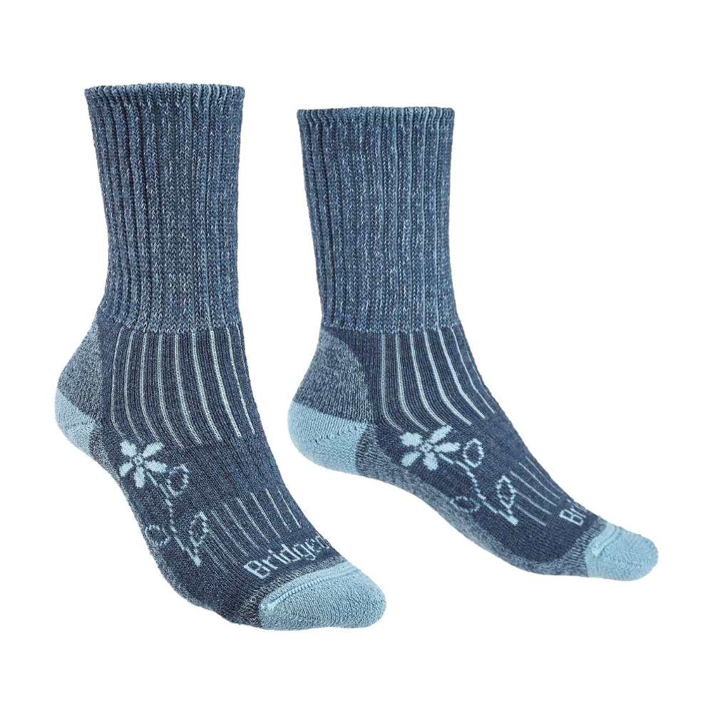 Bridgedale Women’s Hike Midweight Merino Comfort Boot Socks (Blue)